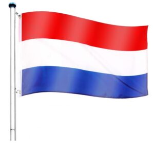 Vlajkový stožiar vrátane vlajky Holandsko – 650 cm
