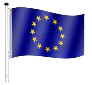 Vlajkový stožiar vrátane vlajky Európska únia – 650 cm