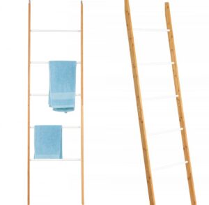 Bambusový rebrík – biely