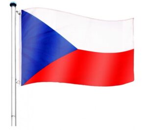 Vlajkový stožiar vrátane vlajky Česká republika – 650 cm