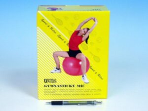 Mix hračky Gymnastický míč relaxační 65cm v krabici červená