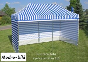 Tradgard PROFI STEEL 57110 Záhradný párty stan 3 x 6 – modro-biela