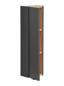 Závesná kúpeľňová skrinka Capri 830 1D čierny mat/dub kraft zlatý