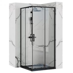 Sprchovací kút Rea Punto 80×80 čierny