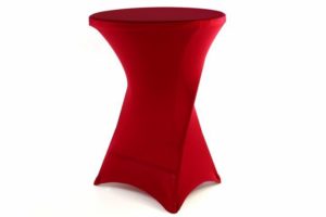 Garthen 37102 Poťah pre vysoký stôl – elastický, vínovo červený 80 x 80 x 110 cm