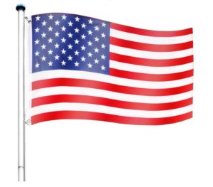 Vlajkový stožiar vrátane vlajky USA – 650 cm