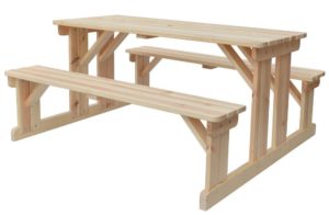 PIKNIK MASIV Súprava drevená 180 cm – PRÍRODNÁ
