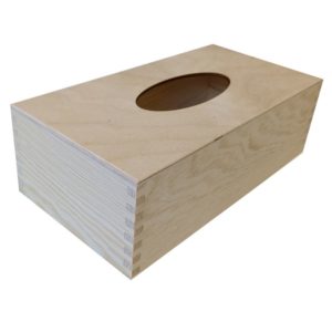 Drevená krabička na vreckovky KLASIK, 25 x 8 x 13 cm