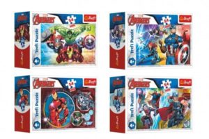 Minipuzzle avengers- hrdinovia, 54 dielikov v krabičke
