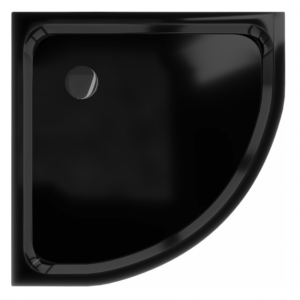 Sprchová vanička MEXEN FLAT s čiernym sifónom 90 x 90 cm čierna