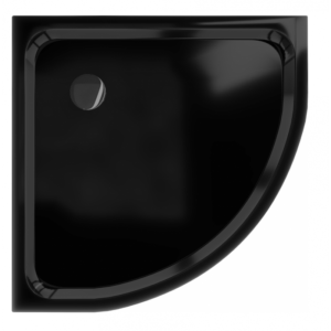 Sprchová vanička MEXEN FLAT s čiernym sifónom 70 x 70 cm čierna