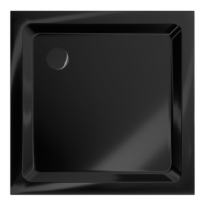Sprchová vanička s čiernym sifónom 90 x 90 cm čierna