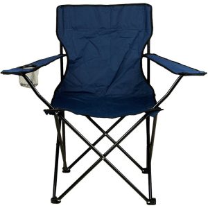Divero 531 Skladacia stolička s držiakom nápojov – modrá