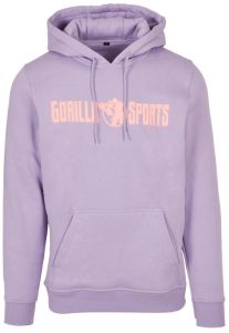 Gorilla Sports Mikina s kapucňou – fialová/koralová L