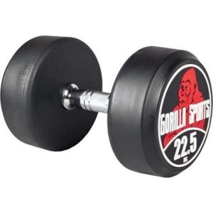 Gorilla Sports Jednoručná činka čierno/červená, 22,5 kg