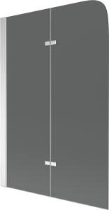 Sprchová zástena na vaňu MEXEN FELIX dvojkrídlová, sivé sklo, 80×140 cm