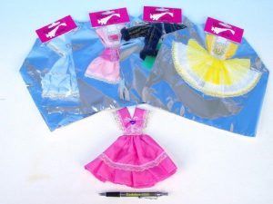 Šaty / Oblečenie krátke na bábiky asst v sáčku 22x30cm
