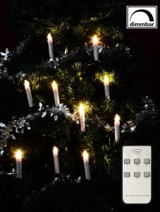 Nexos 90844 Vianočné sviečky na stromček – teplá biela, bezdrôtové, 10 ks