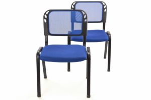 Garthen 38256 Sada stohovateľné kongresové stoličky 2 kusy – modrá