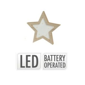 Svietiaca LED dekorácia Star shape 10 LED, 15 x 15 x 2,5 cm