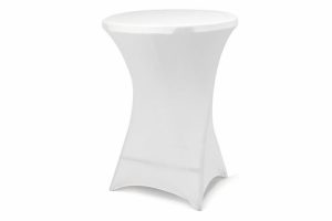 Garthen 37101 Poťah pre vysoký stôl – elastický, biela 80 x 80 x 110 cm