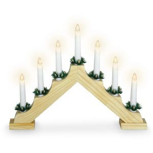Vianočný svietnik Candle Bridge hnedá