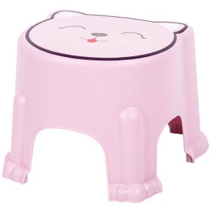 Hatu Detská plastová stolička Mačka ružová