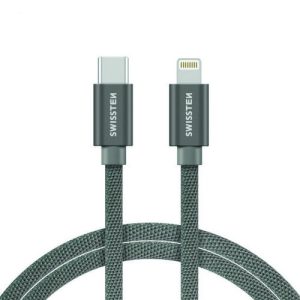 SWISSTEN Kábel USB-C Lightning textilný 2 m 3A