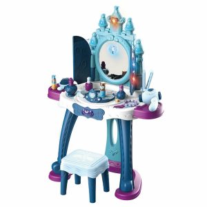 Baby Mix Detský toaletný stolík so stoličkou Ľadový svet modrá