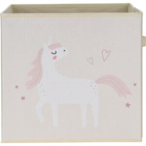 Detský textilný box Unicorn dream biela