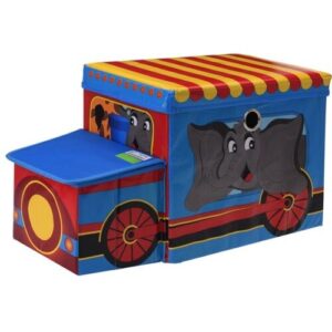 Detský úložný box a sedátko Circus bus modrá