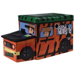 Detský úložný box a sedátko Safari bus oranžová