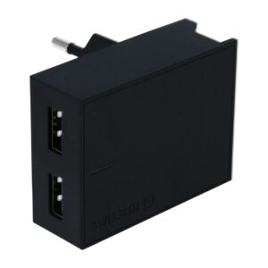 SWISSTEN Adaptér 230V/3A 2xUSB + USB-C kábel 1,2m