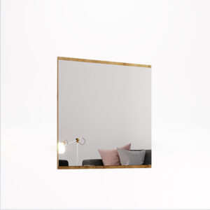 Zrcadlo Asti 80×80 cm dub Craft zlatý