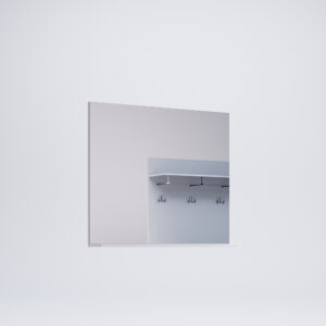 Zrcadlo Bella 90×78 cm lesklé bílé