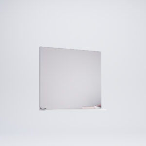 Zrcadlo Stella 90×78 cm lesklé bílé