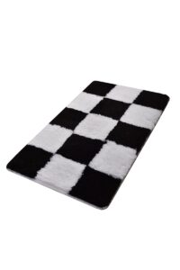 Koupelnový kobereček DÁMA 60x100 cm černo-bílý