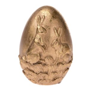 Dekorační zlaté vajíčko se zajíčky
