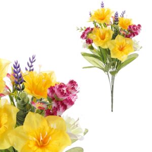 Mix umelých jarných kvetov, 25 cm​