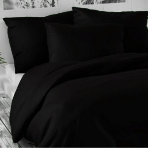 Kvalitex Saténové obliečky Luxury Collection čierna, 200 x 200 cm, 2 ks 70 x 90 cm