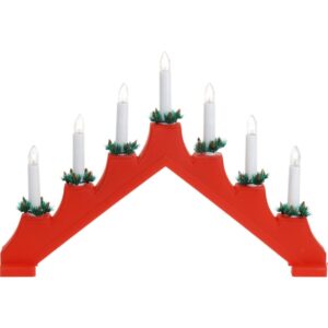 Vianočný svietnik Candle Bridge červená