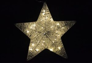 Nexos 28302 Vianočná dekorácia – vianočná hviezda – 35 cm, 30 LED diód