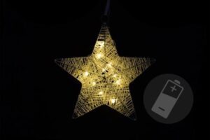 Nexos 28278 Vianočná dekorácia – vianočná hviezda – 25 cm, 10 LED diód