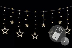 Nexos 41713 Vianočná LED reťaz – hviezdy – 138 LED, 2,65 m teple biela