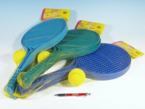 Soft tenis plast farebný+ loptička v sieťke