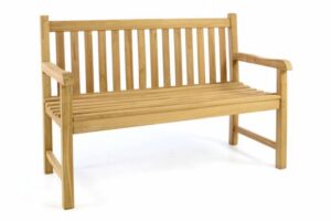 Divero 53824 Záhradná lavica – ošetrené teakové drevo – 130 cm