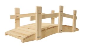 Záhradný drevený most bez povrchovej úpravy – 71 cm