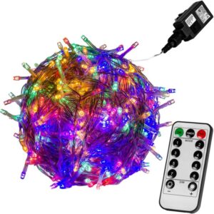 VOLTRONIC® 59737 Vianočné LED osvetlenie 10 m – farebná 100 LED + ovládač