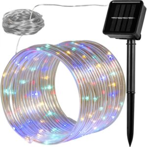 Solárna svetelná hadica – 100 LED, farebná