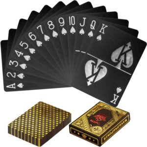 Tuin 60783 Poker karty plastové – čierne / zlaté